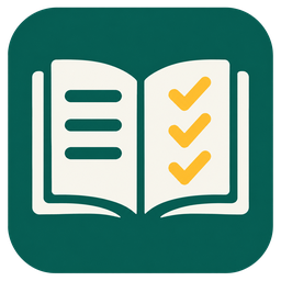 ROLLCALL mark: an open register with gold ticks